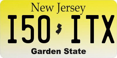 NJ license plate I50ITX