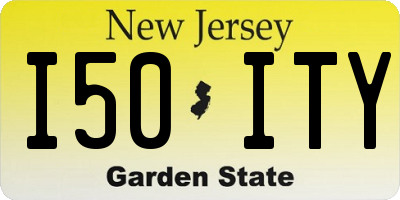 NJ license plate I50ITY