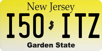 NJ license plate I50ITZ