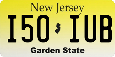 NJ license plate I50IUB