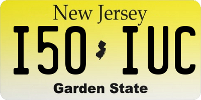 NJ license plate I50IUC
