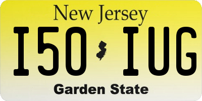 NJ license plate I50IUG