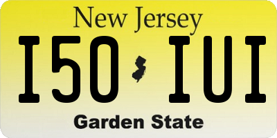 NJ license plate I50IUI