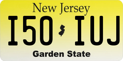 NJ license plate I50IUJ