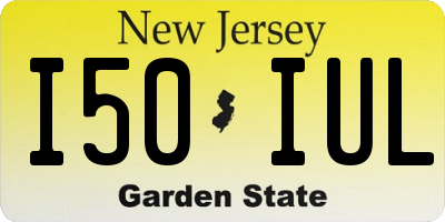 NJ license plate I50IUL