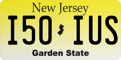 NJ license plate I50IUS