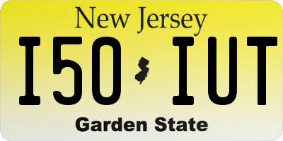 NJ license plate I50IUT