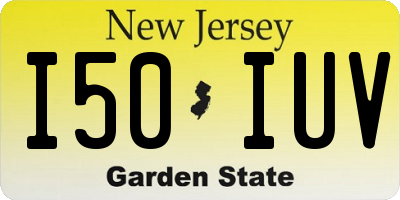 NJ license plate I50IUV