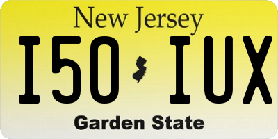 NJ license plate I50IUX