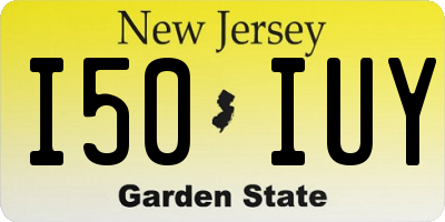 NJ license plate I50IUY