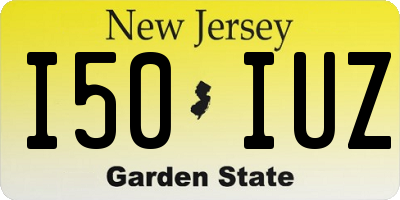 NJ license plate I50IUZ