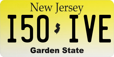 NJ license plate I50IVE