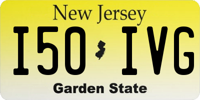 NJ license plate I50IVG