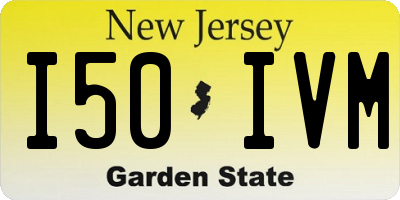 NJ license plate I50IVM