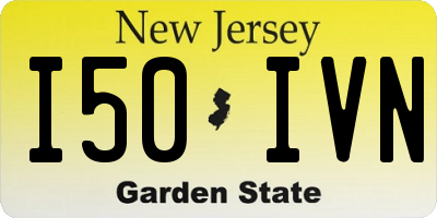 NJ license plate I50IVN