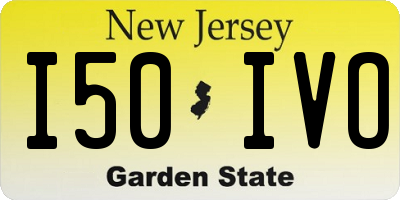 NJ license plate I50IVO