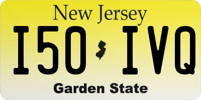 NJ license plate I50IVQ
