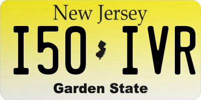NJ license plate I50IVR