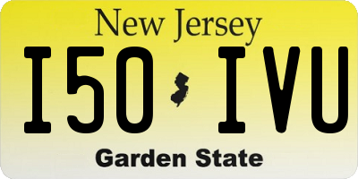 NJ license plate I50IVU