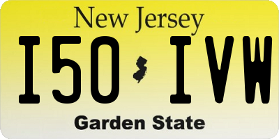 NJ license plate I50IVW