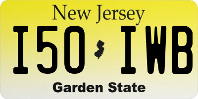 NJ license plate I50IWB