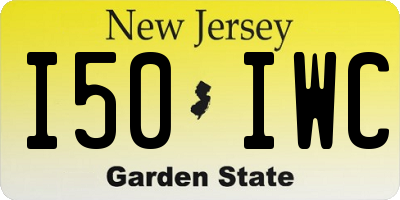 NJ license plate I50IWC