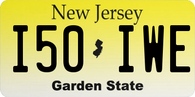 NJ license plate I50IWE
