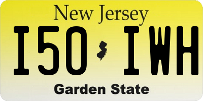 NJ license plate I50IWH