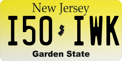NJ license plate I50IWK