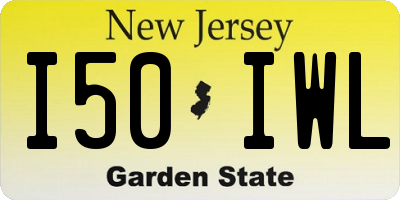 NJ license plate I50IWL