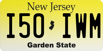 NJ license plate I50IWM