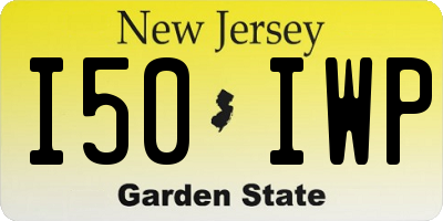 NJ license plate I50IWP