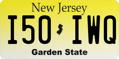 NJ license plate I50IWQ