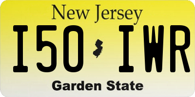 NJ license plate I50IWR