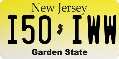 NJ license plate I50IWW