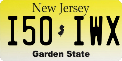 NJ license plate I50IWX