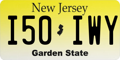 NJ license plate I50IWY