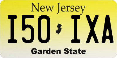 NJ license plate I50IXA