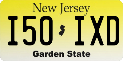 NJ license plate I50IXD