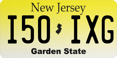 NJ license plate I50IXG