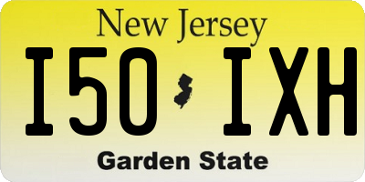 NJ license plate I50IXH