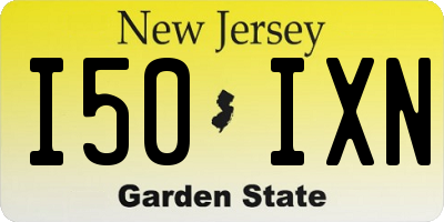 NJ license plate I50IXN