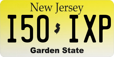 NJ license plate I50IXP