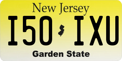 NJ license plate I50IXU
