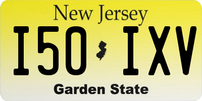 NJ license plate I50IXV