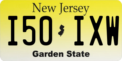 NJ license plate I50IXW