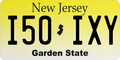 NJ license plate I50IXY