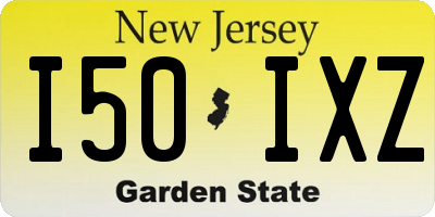 NJ license plate I50IXZ