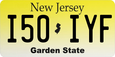 NJ license plate I50IYF