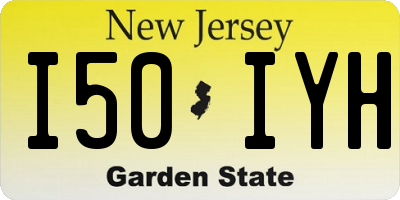 NJ license plate I50IYH